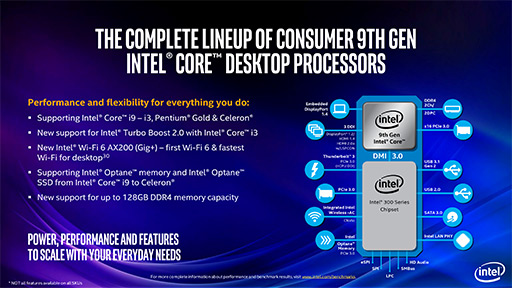 画像ギャラリー No.002のサムネイル画像 / Intel,計25製品のデスクトップPC向け第9世代Coreプロセッサを発表。低消費電力版や100ドル未満の低価格CPUを拡充