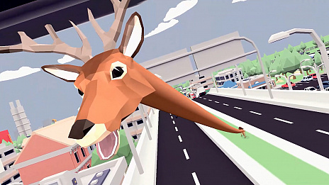 画像ギャラリー No.010のサムネイル画像 / 「ごく普通の鹿のゲーム DEEEER Simulator」の販売がスタート。ごく普通の鹿を主人公とした,コミカルなアクションゲーム
