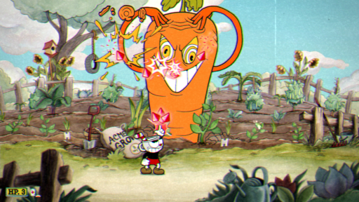 画像ギャラリー No.004のサムネイル画像 / Switch版「Cuphead」のプレイレポートをお届け。可愛らしい見た目とは裏腹な高難度を誇る,死にゲー界からの刺客