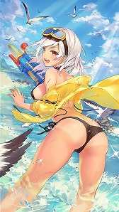画像ギャラリー No.003のサムネイル画像 / 「ガール・カフェ・ガン」,イベント「渚のスペクトル」が開催中。水着姿の新カード4種が登場