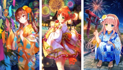 画像ギャラリー No.004のサムネイル画像 / 「ガール・カフェ・ガン」,限定ガチャ「追憶の夏祭り」が本日開始。イベント「夜に咲く花の散る前に」も