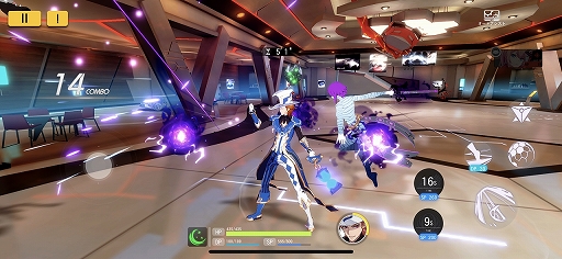 画像ギャラリー No.012のサムネイル画像 / 近未来の都市も美しい「VGAME」を先行プレイ。enishの新作はスマホ向け3DアクションRPGで,1月17日に配信開始