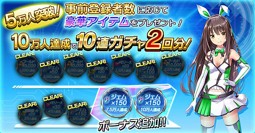 画像ギャラリー No.002のサムネイル画像 / 「ヒロインメモリーズ」,事前登録者数が5万人を突破。さらなる報酬が得られる追加キャンペーンを実施