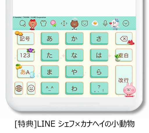 画像ギャラリー No.002のサムネイル画像 / Simeji，「LINE シェフ」×「カナヘイの小動物」コラボきせかえを配信