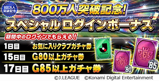 画像ギャラリー No.006のサムネイル画像 / 「Jリーグクラブチャンピオンシップ」，登録会員数800万人突破を記念したキャンペーンが開催
