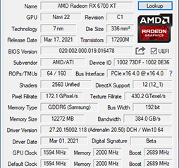 画像ギャラリー No.006のサムネイル画像 / 「Radeon RX 6700 XT」レビュー。RDNA 2世代のミドルクラス市場向けGPUは,RTX 3060 Tiと戦える実力を有する
