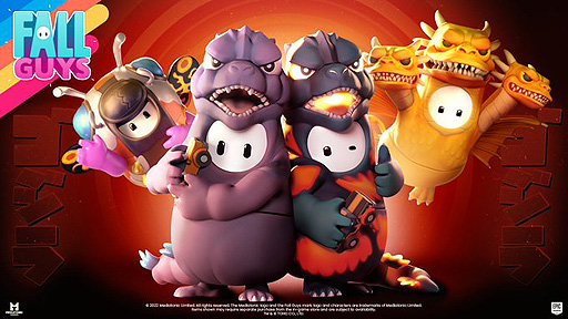 画像ギャラリー No.002のサムネイル画像 / 「Fall Guys」,ゴジラとゴジラ1995,モスラ,キングギドラのスキンを7月21日ストアに追加。メカゴジラも登場する模様