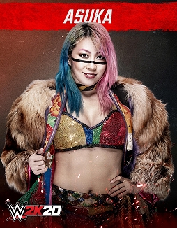 画像ギャラリー No.002のサムネイル画像 / 「WWE 2K20」，日本人スーパースターの中邑真輔選手とASUKA選手の姿も確認できるロースター（収録選手）が公開