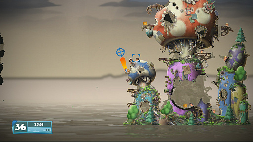 画像ギャラリー No.005のサムネイル画像 / Switch版「Worms W.M.D」が本日配信。ミミズたちを操作して戦うターン制のストラテジーアクションゲーム