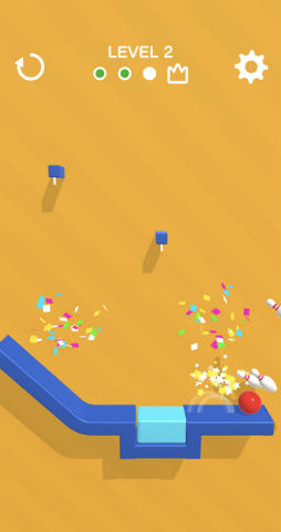 画像ギャラリー No.005のサムネイル画像 / ロープを切ってストライク！ スマホ向けパズル「Rope Bowling」を紹介する「（ほぼ）日刊スマホゲーム通信」第2230回