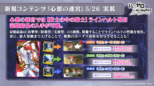 画像ギャラリー No.012のサムネイル画像 / 「リゼロス」5月26日に実装される“心想の迷宮”を先行プレイ。限定キャラ「【騎士の中の騎士】ラインハルト（CV：中村悠一）」が報酬に