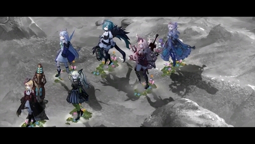 画像ギャラリー No.010のサムネイル画像 / 「巨神と誓女」を先行プレイ。プレイヤーが考察して作り上げる物語，モノクロームの世界とカラフルな少女のビジュアルが魅力のブラウザ用RPG