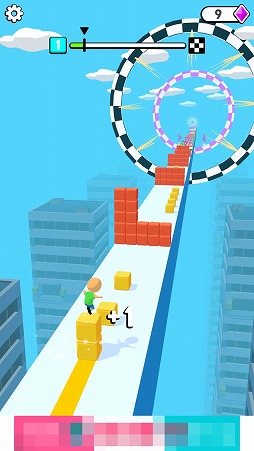 画像ギャラリー No.003のサムネイル画像 / 積み重ねたキューブに乗ってゴールを目指そう。アクションゲーム「キューブ・サーファー」を紹介する「(ほぼ)日刊スマホゲーム通信」第2322回