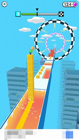 画像ギャラリー No.007のサムネイル画像 / 積み重ねたキューブに乗ってゴールを目指そう。アクションゲーム「キューブ・サーファー」を紹介する「(ほぼ)日刊スマホゲーム通信」第2322回