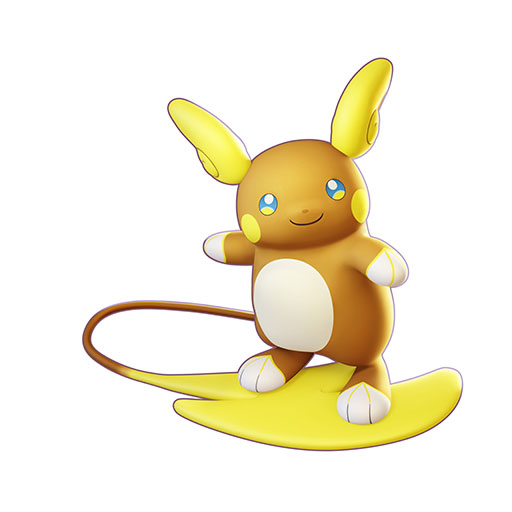 画像ギャラリー No.002のサムネイル画像 / 「Pokémon UNITE」，アローラライチュウを本日実装。「陸サーファー」の異名を持つアタック型ポケモンで，足を止めずに通常攻撃を繰り出せる
