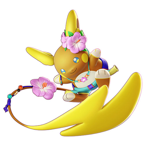 画像ギャラリー No.006のサムネイル画像 / 「Pokémon UNITE」，アローラライチュウを本日実装。「陸サーファー」の異名を持つアタック型ポケモンで，足を止めずに通常攻撃を繰り出せる