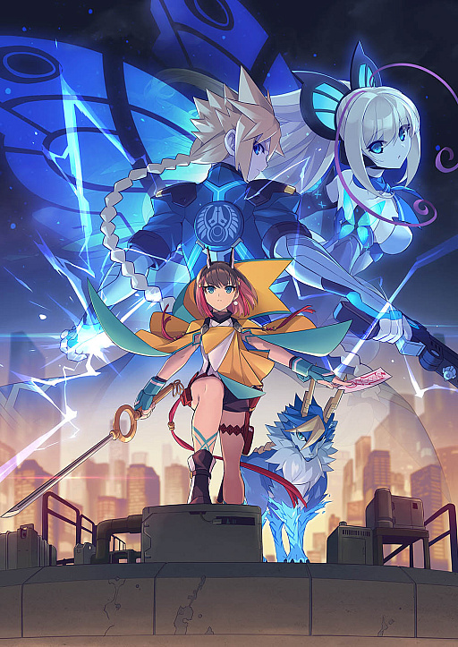 画像ギャラリー No.031のサムネイル画像 / Switch版「蒼き雷霆 ガンヴォルト 鎖環」が本日リリース。キャラクターデザイナーの荒木宗弘氏によるローンチイラスト公開