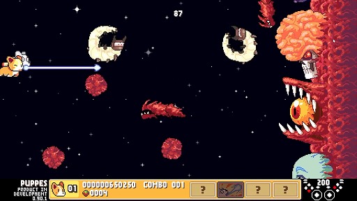画像ギャラリー No.001のサムネイル画像 / 宇宙コーギーが繰り広げる激しい“ドッグ”ファイト。ステージエディタ搭載の横スクロールSTG「ProtoCorgi」が発売へ