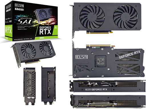画像ギャラリー No.001のサムネイル画像 / ELSA,静音クーラー採用のRTX 3050搭載カードを発売