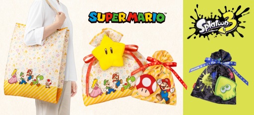 画像ギャラリー No.001のサムネイル画像 / 「スーパーマリオ」と「スプラトゥーン3」のラッピング×エコバッグが11月18日に発売。通常サイズとミニサイズ2種が登場