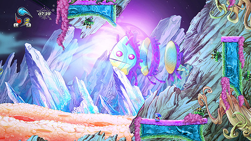 画像ギャラリー No.004のサムネイル画像 / Switch「オクノカ マッドネス -OkunoKA Madness-」の配信が本日スタート。障害物や敵が待ち構える世界を駆け抜け,反射神経の限界に挑む
