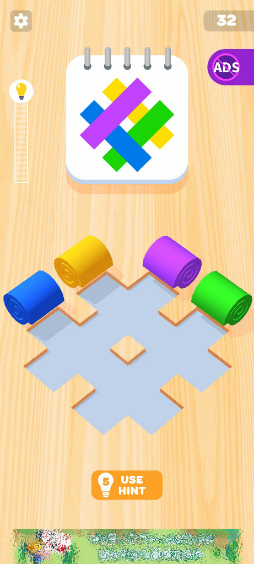 画像ギャラリー No.010のサムネイル画像 / カラーペーパーを見本どおりに敷く。スマホ向けパズル「Color Roll 3D」を紹介する「(ほぼ)日刊スマホゲーム通信」第2423回