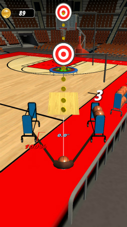 画像ギャラリー No.002のサムネイル画像 / ボールを弾いてゴールへ。スマホ向けアクション「Slingshot Basketball!」を紹介する「（ほぼ）日刊スマホゲーム通信」第2497回