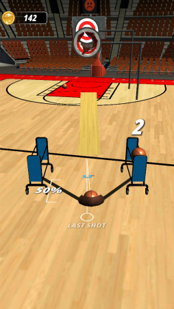 画像ギャラリー No.005のサムネイル画像 / ボールを弾いてゴールへ。スマホ向けアクション「Slingshot Basketball!」を紹介する「（ほぼ）日刊スマホゲーム通信」第2497回