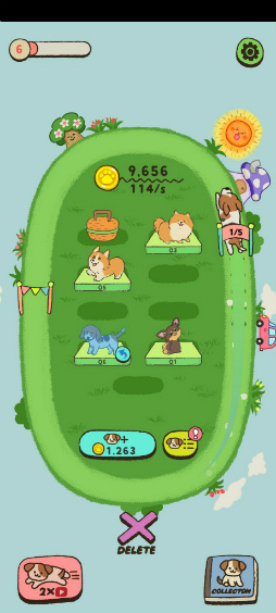 画像ギャラリー No.002のサムネイル画像 / 犬を合成してコレクション。スマホ向け放置ゲーム「犬かわいい」を紹介する「(ほぼ)日刊スマホゲーム通信」第2504回