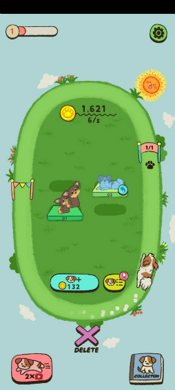 画像ギャラリー No.003のサムネイル画像 / 犬を合成してコレクション。スマホ向け放置ゲーム「犬かわいい」を紹介する「(ほぼ)日刊スマホゲーム通信」第2504回