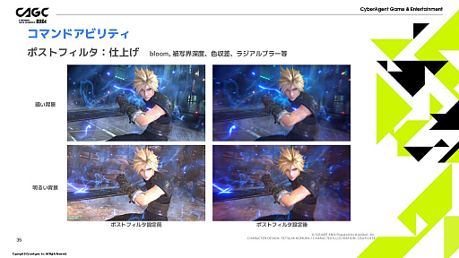 画像ギャラリー No.017のサムネイル画像 / 「FFVII EVER CRISIS」の演出方法などが解説されたセッションをレポート。ゲーム世界を分かりやすく表現し，キャラの魅力を引き出す秘訣とは