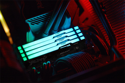 画像ギャラリー No.002のサムネイル画像 / Kingston,ゲーマー向けの光るDDR5メモリモジュールを発表