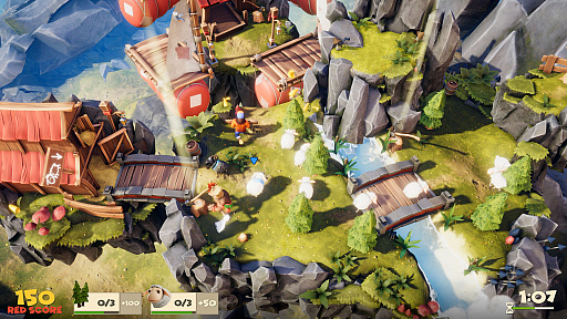 画像ギャラリー No.004のサムネイル画像 / 「Lumberhill」のSwitch版が本日リリースに。カオスなマルチプレイを楽しもう