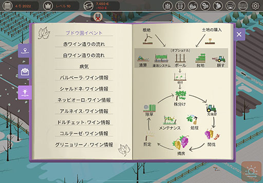 画像ギャラリー No.002のサムネイル画像 / スマホアプリ「醸造物語 Hundred Days」が配信開始。ブドウの栽培からワインの製造,出荷までを楽しめる経営シミュレーション