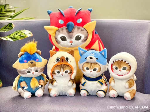 画像ギャラリー No.006のサムネイル画像 / 「モンスターハンター」と「mofusand」がコラボ。ぢゅのさんがデザインした“リオレウス”などのぬいぐるみが9月17日から景品として登場