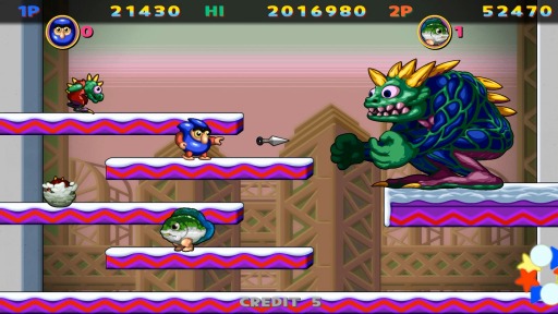 画像ギャラリー No.001のサムネイル画像 / Switch向けアクション「スノーブラザーズ スペシャル」本日発売。DL版が抽選で当たる“発売記念キャンペーン”開催中