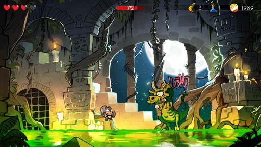 画像ギャラリー No.002のサムネイル画像 / 「WonderBoy：ドラゴンの罠」のPS5向け日本語パッケージ版，本日発売。懐かしの8ビット風グラフィックスとサウンドに切り替え可能