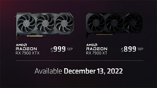 画像ギャラリー No.003のサムネイル画像 / AMD，新世代GPU「Radeon RX 7000」シリーズを発表。第1弾製品はRadeon RX 7900 XTXとRadeon RX 7900 XTで12月13日発売