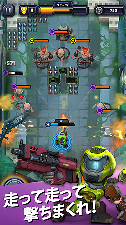 画像ギャラリー No.003のサムネイル画像 / スマホ向け「Mighty DOOM」の海外配信スタート。キュート&タフなミニスレイヤーが地獄に連れ去られたウサギのデイジーを救うべく戦う