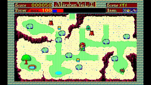 画像ギャラリー No.002のサムネイル画像 / 「EGGコンソール メルヘンヴェール PC-8801mkIISR」本日配信。魔法使いの呪いで醜い妖精にされた王子が,愛する王女の待つ故郷を目指す