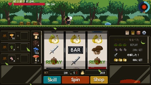 画像ギャラリー No.002のサムネイル画像 / スロットで役を揃えて攻撃する戦闘RPG「JACKPOISON」，Steamストアページを公開