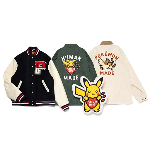 画像ギャラリー No.002のサムネイル画像 / カモネギのジャケットに“ネギがさせる”!? HUMAN MADE,ポケモンコラボアイテムを10月11日に発売
