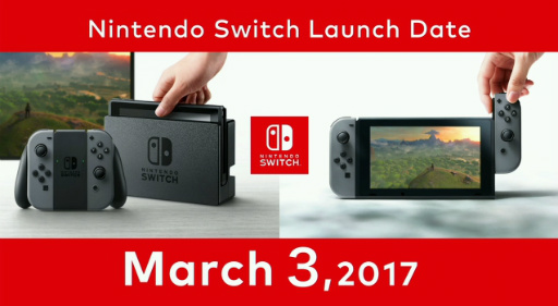 画像ギャラリー No.005のサムネイル画像 / Nintendo Switchの発売日は2017年3月3日，価格は2万9980円（税別）。「Splatoon2」「スーパーマリオ オデッセイ」も発表。「Nintendo Switch プレゼンテーション 2017」Twitter実況まとめ