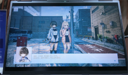画像ギャラリー No.003のサムネイル画像 / ブラウン管を彷彿とさせる画面表現が特徴のADV「MONOPHOBIA」をプレイ。自称吸血鬼の少女と，霊感を持つ少女が不思議な事件に挑む［TGS2026］