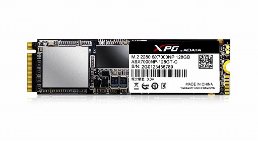 画像ギャラリー No.001のサムネイル画像 / ADATA,ゲーマーなどに向けたM.2 2280型SSD「XPG SX7000」を国内発表