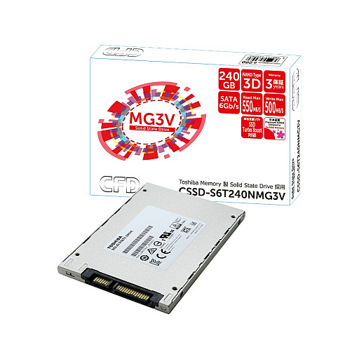 画像ギャラリー No.001のサムネイル画像 / 東芝製のSATA 6Gbps接続型2.5インチSSDがCFDブランドで発売。3年保証付き
