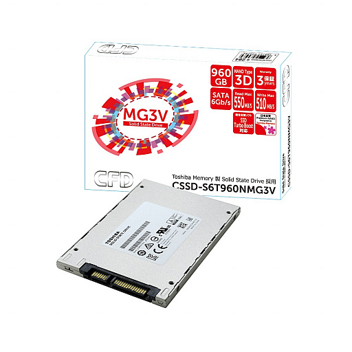画像ギャラリー No.003のサムネイル画像 / 東芝製のSATA 6Gbps接続型2.5インチSSDがCFDブランドで発売。3年保証付き